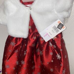 Bonnie Jean Christmas/Winter Dress NWT 2T